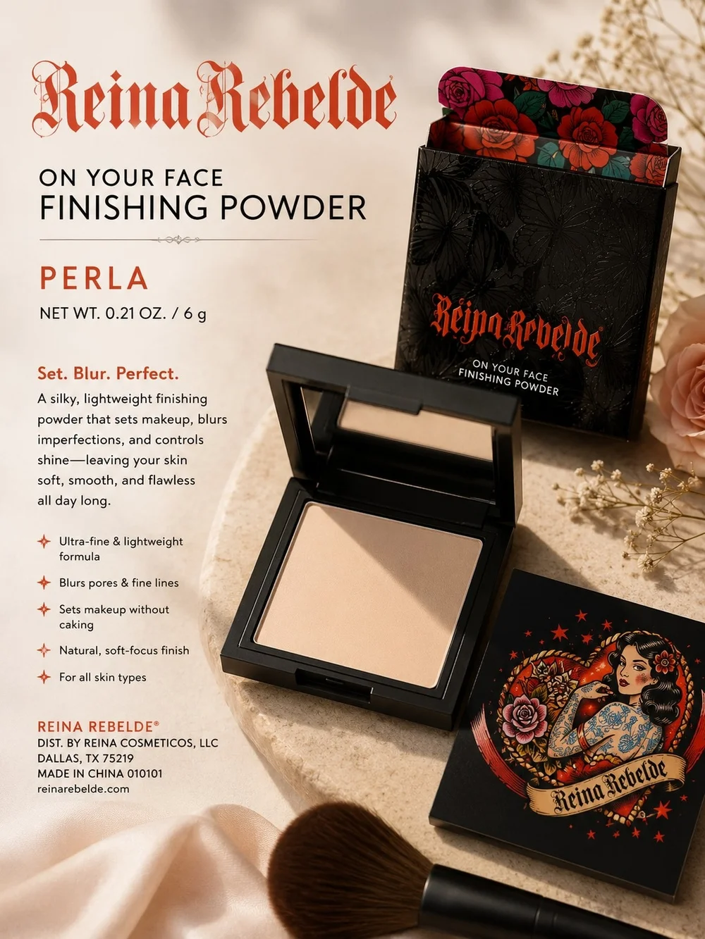 Perla Finishing Powder  Light Neutral Finish Reina Rebelde